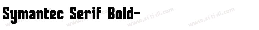 Symantec Serif Bold字体转换